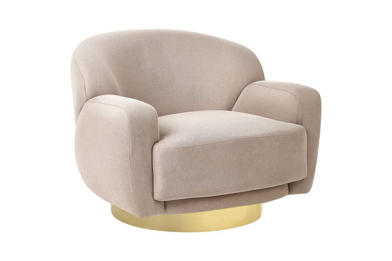 Fåtölj Lejre Taupe/guld - Taupe/guld - Möbler - Vardagsrum - Fåtöljer - Clubfåtöljer