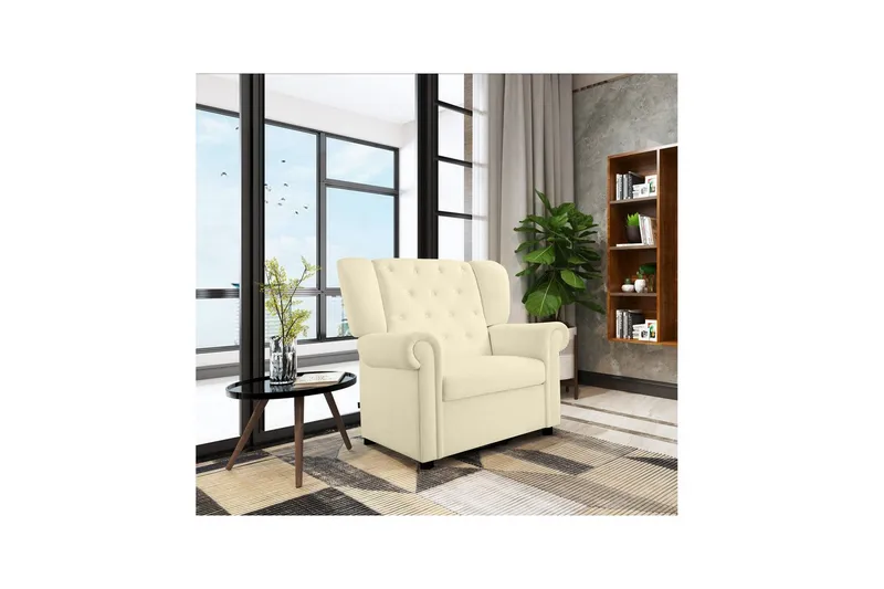 Fåtölj Lillyse Krämvit - Krämvit - Möbler - Vardagsrum - Stolar & sittmöbler - Snurrstolar & gungstolar