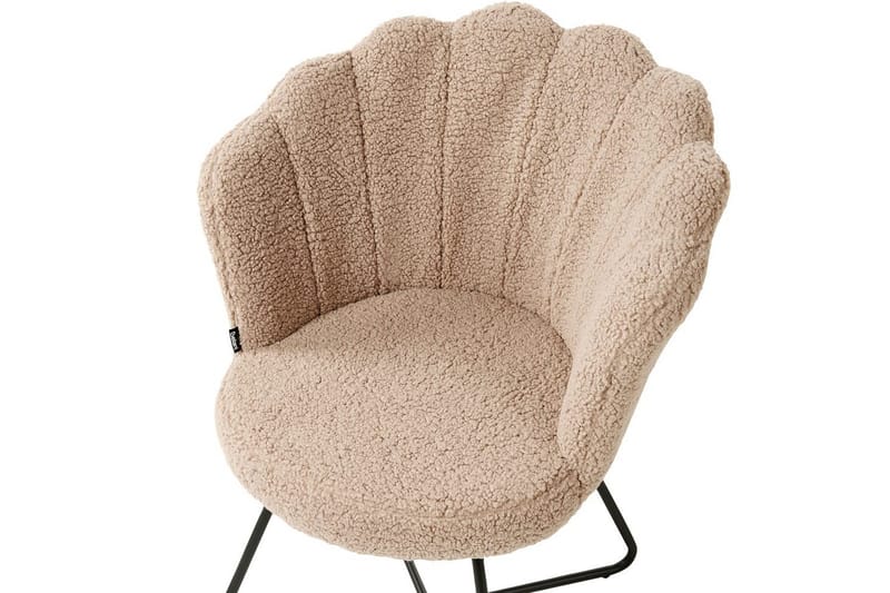 Fåtölj Lovelock - Beige, svart/Bouclé - Möbler - Vardagsrum - Fåtöljer - Fåtölj utan armstöd