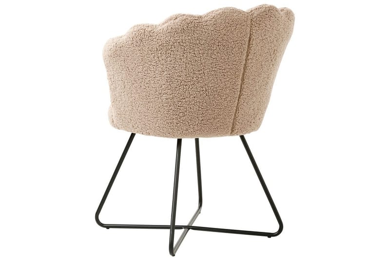 Fåtölj Lovelock - Beige, svart/Bouclé - Möbler - Vardagsrum - Fåtöljer - Fåtölj utan armstöd