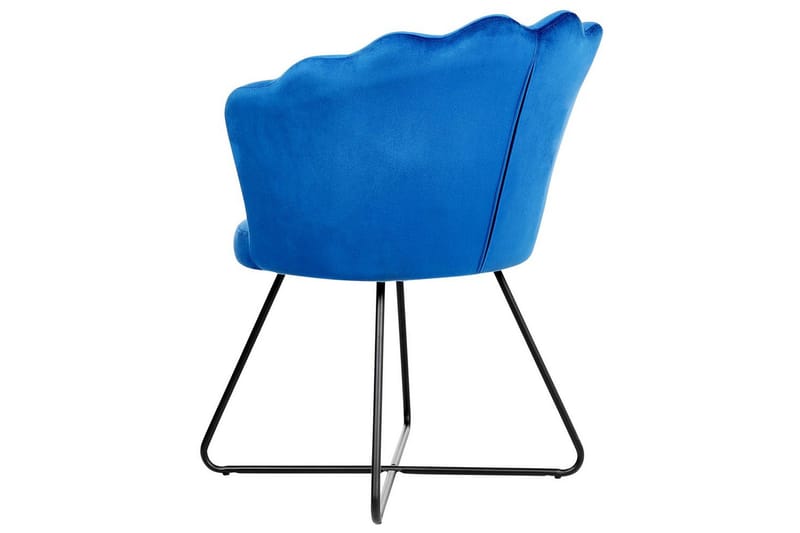 Fåtölj Lovelock - Blå, Svart/Sammet - Möbler - Vardagsrum - Fåtöljer - Fåtölj utan armstöd