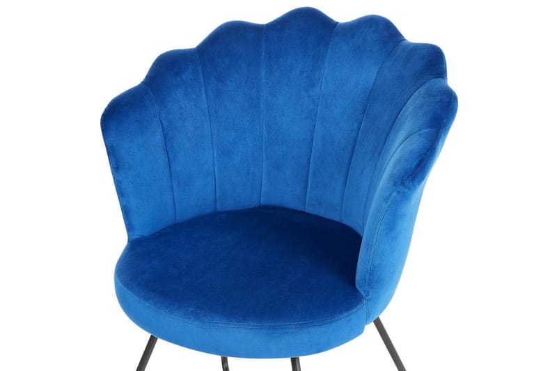 Fåtölj Lovelock - Blå, Svart/Sammet - Möbler - Vardagsrum - Fåtöljer - Fåtölj utan armstöd