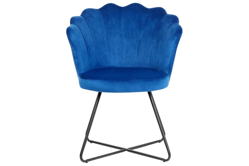 Fåtölj Lovelock - Blå, Svart/Sammet - Möbler - Vardagsrum - Fåtöljer - Fåtölj utan armstöd