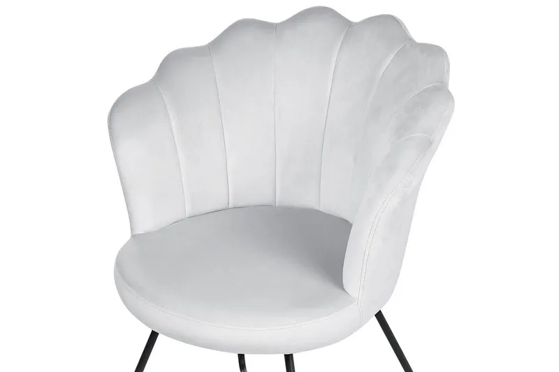 Fåtölj Lovelock - Grå, svart/Sammet - Möbler - Vardagsrum - Fåtöljer - Fåtölj utan armstöd