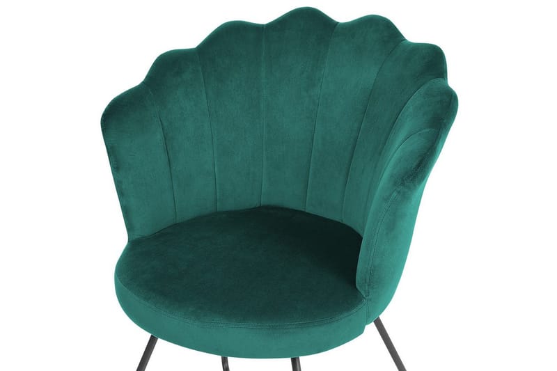 Fåtölj Lovelock - Grön, Svart/Sammet - Möbler - Vardagsrum - Fåtöljer - Fåtölj utan armstöd