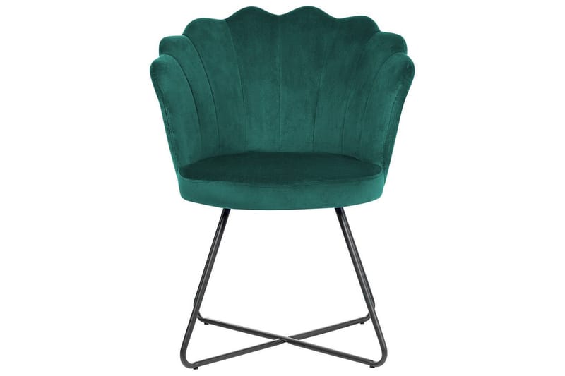 Fåtölj Lovelock - Grön, Svart/Sammet - Möbler - Vardagsrum - Fåtöljer - Fåtölj utan armstöd