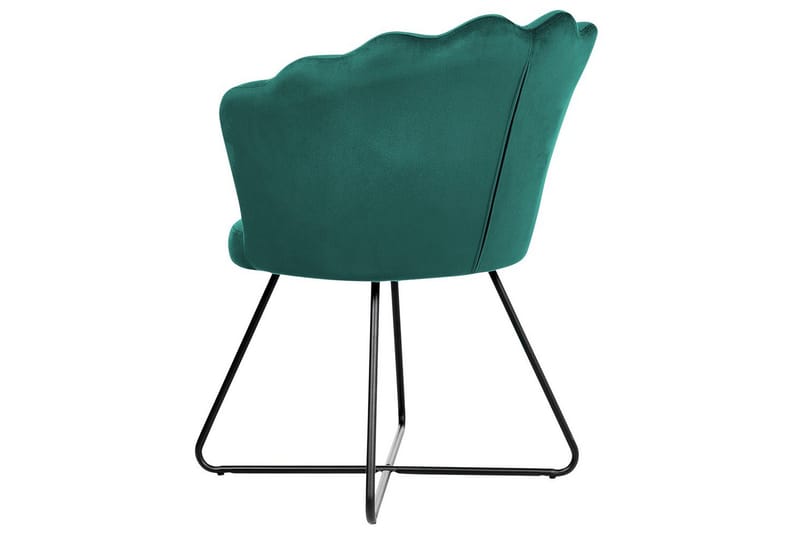 Fåtölj Lovelock - Grön, Svart/Sammet - Möbler - Vardagsrum - Fåtöljer - Fåtölj utan armstöd