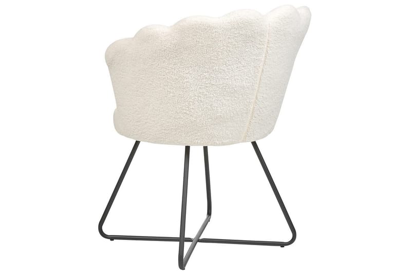 Fåtölj Lovelock - Vit, Svart/Bouclé - Möbler - Vardagsrum - Fåtöljer - Fåtölj utan armstöd