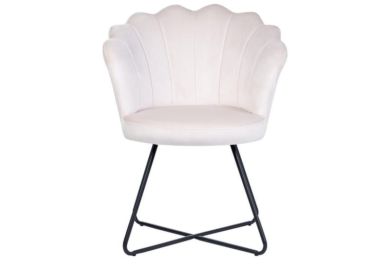 Fåtölj Lovelock - Vit, Svart/Sammet - Möbler - Vardagsrum - Fåtöljer - Fåtölj utan armstöd