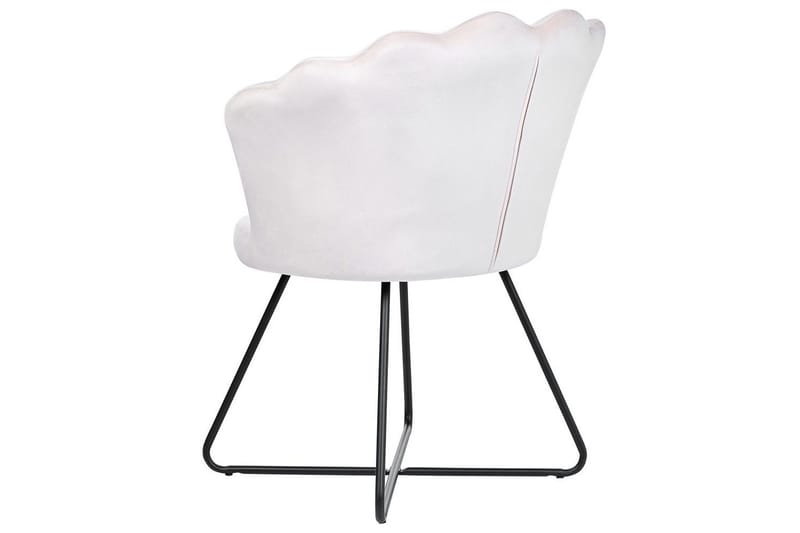 Fåtölj Lovelock - Vit, Svart/Sammet - Möbler - Vardagsrum - Fåtöljer - Fåtölj utan armstöd
