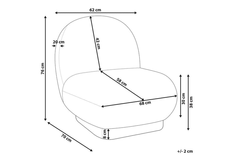 Fåtölj Loviisa - Beige, guld - Möbler - Vardagsrum - Fåtöljer - Fåtölj utan armstöd