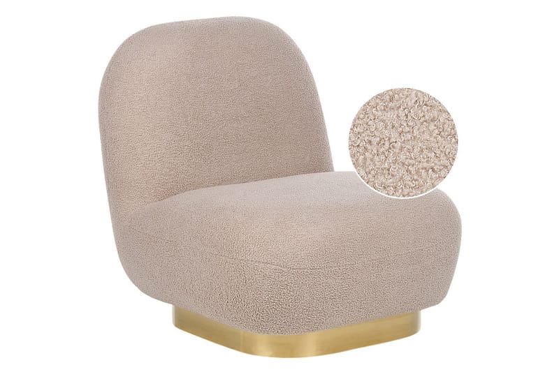 Fåtölj Loviisa - Beige, guld - Möbler - Vardagsrum - Fåtöljer - Fåtölj utan armstöd