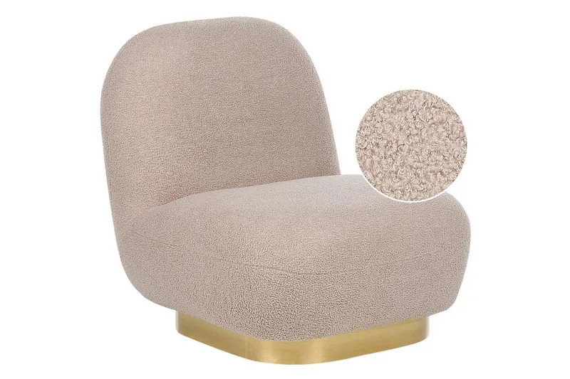 Fåtölj Loviisa, Beige/guld