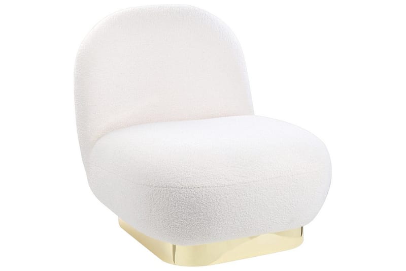 Fåtölj Loviisa - Vitt, guld - Möbler - Vardagsrum - Fåtöljer - Fåtölj utan armstöd