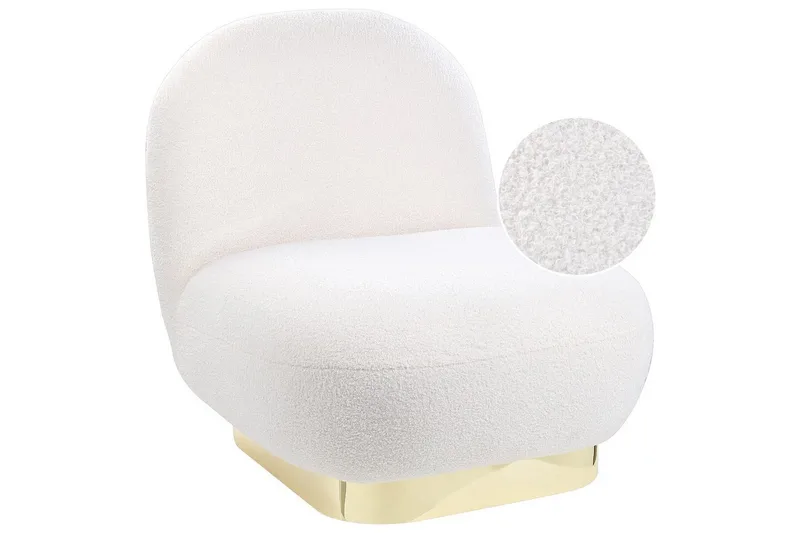 Fåtölj Loviisa, Vitt, guld