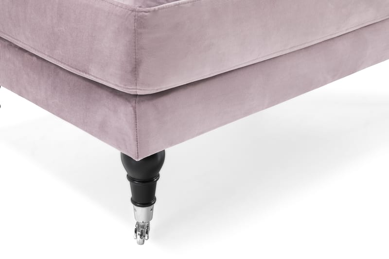 Andrew Fåtölj med Fotpall Sammet - Lila/Krom - Möbler - Vardagsrum - Fåtöljer - Sammetsfåtölj