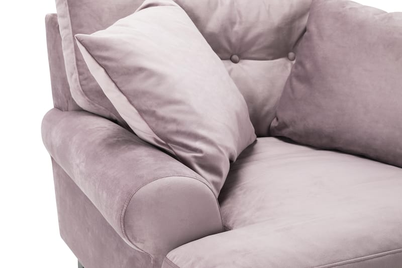 Andrew Fåtölj med Fotpall Sammet - Lila/Mässing - Möbler - Vardagsrum - Fåtöljer - Sammetsfåtölj