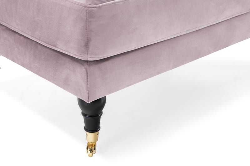 Andrew Fåtölj med Fotpall Sammet - Lila/Mässing - Möbler - Vardagsrum - Fåtöljer - Sammetsfåtölj