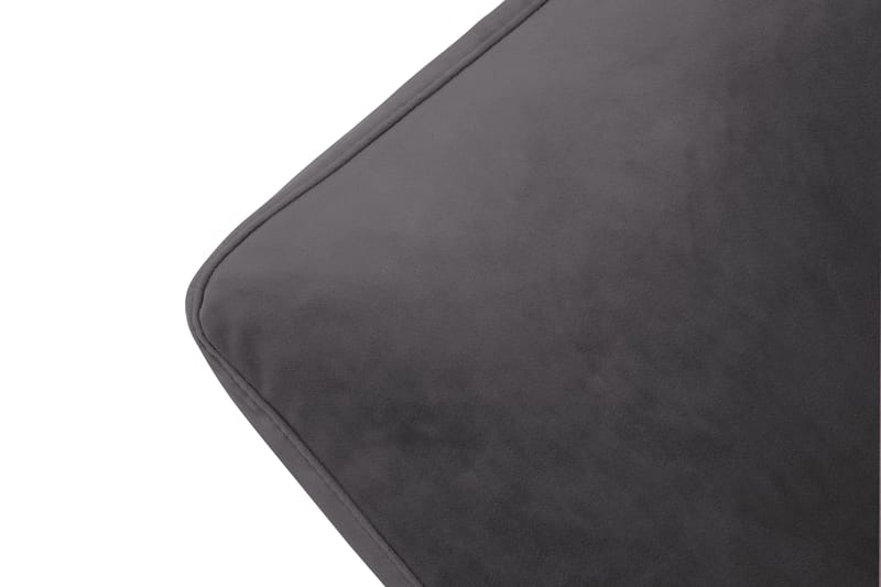 Andrew Fåtölj med Fotpall Sammet - Mörkgrå/Krom - Möbler - Vardagsrum - Fåtöljer - Sammetsfåtölj