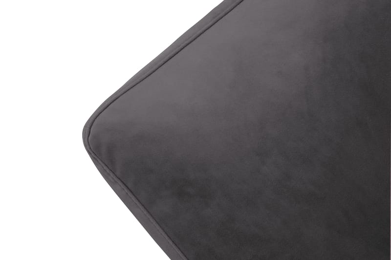 Andrew Fåtölj med Fotpall Sammet - Mörkgrå/Mässing - Möbler - Vardagsrum - Fåtöljer - Sammetsfåtölj