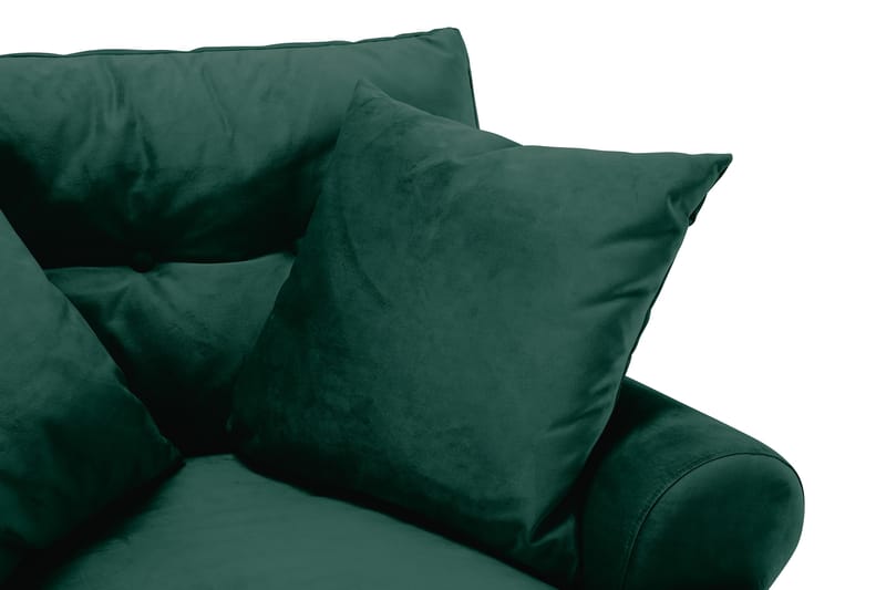 Andrew Fåtölj med Fotpall Sammet - Mörkgrön/Mässing - Möbler - Vardagsrum - Fåtöljer - Sammetsfåtölj