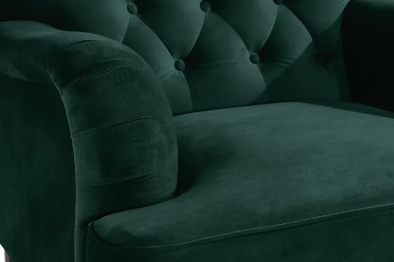 Howard Riviera Fåtölj med Fotpall - Mörkgrön - Möbler - Vardagsrum - Fåtöljer - Fåtölj med fotpall