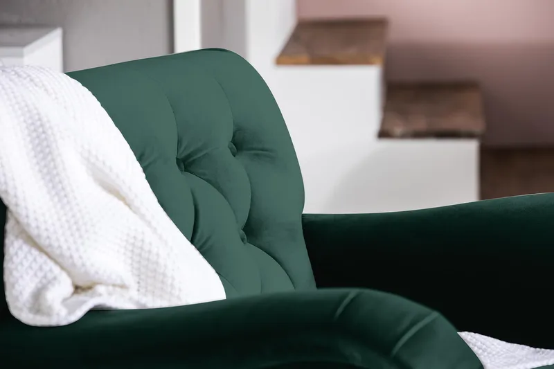 Howard Riviera Fåtölj med Fotpall - Mörkgrön - Möbler - Vardagsrum - Fåtöljer - Fåtölj med fotpall