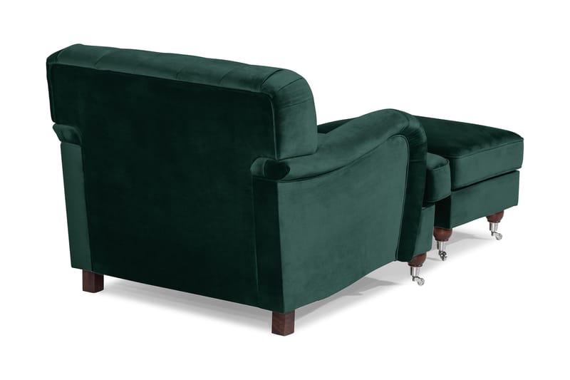 Howard Riviera Fåtölj med Fotpall - Mörkgrön - Möbler - Vardagsrum - Fåtöljer - Fåtölj med fotpall