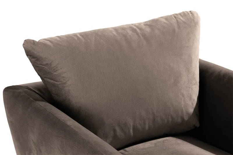 Trend Fåtölj med Fotpall - Mullvad Sammet - Möbler - Vardagsrum - Fåtöljer - Sammetsfåtölj