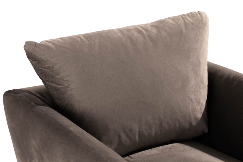 Trend Fåtölj med Fotpall - Mullvad Sammet - Möbler - Vardagsrum - Fåtöljer - Sammetsfåtölj