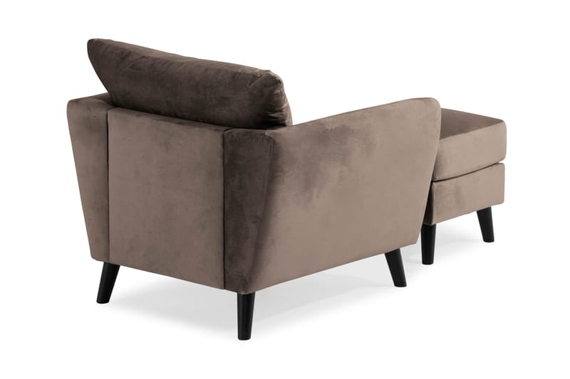 Trend Fåtölj med Fotpall - Mullvad Sammet - Möbler - Vardagsrum - Fåtöljer - Sammetsfåtölj