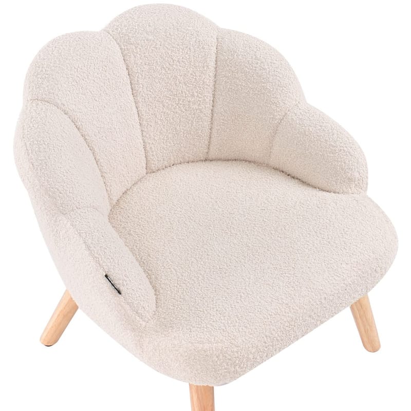 Fåtölj Miland - Beige, ljust trä - Möbler - Vardagsrum - Fåtöljer - Fåtölj utan armstöd