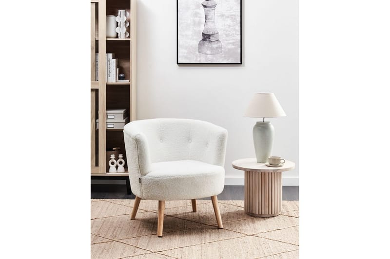 Fåtölj Odenzen Vit/ljust trä - Vit/ljust trä - Möbler - Vardagsrum - Fåtöljer - Fåtölj utan armstöd