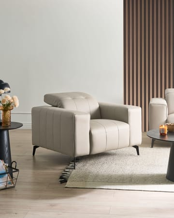 Fåtölj Ommel - Ljusbeige - Möbler - Vardagsrum - Fåtöljer - Skinnfåtölj