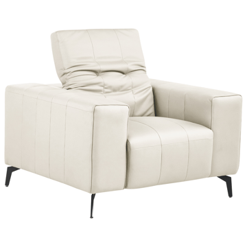 Fåtölj Ommel - Ljusbeige - Möbler - Vardagsrum - Fåtöljer - Skinnfåtölj