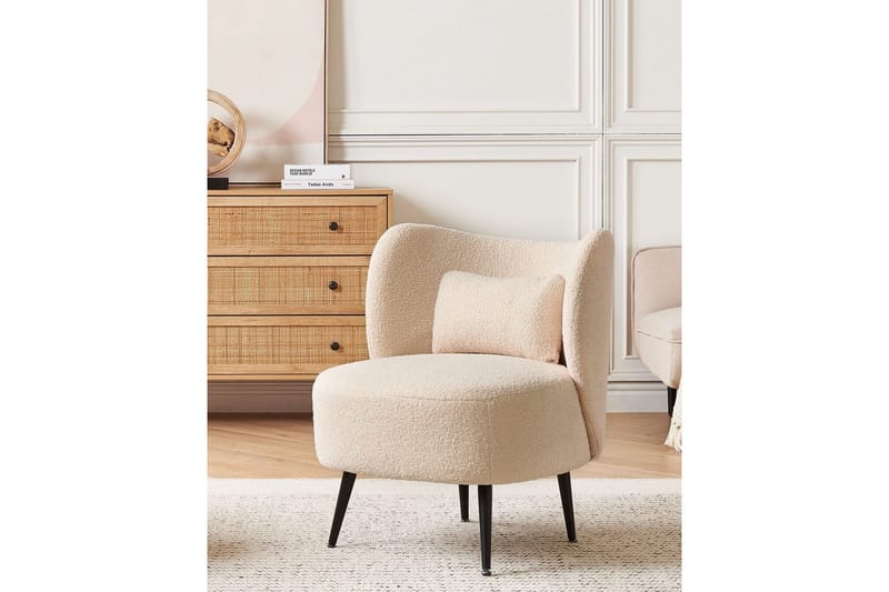 Fåtölj Otsby - Beige, svart - Möbler - Vardagsrum - Fåtöljer - Fåtölj utan armstöd