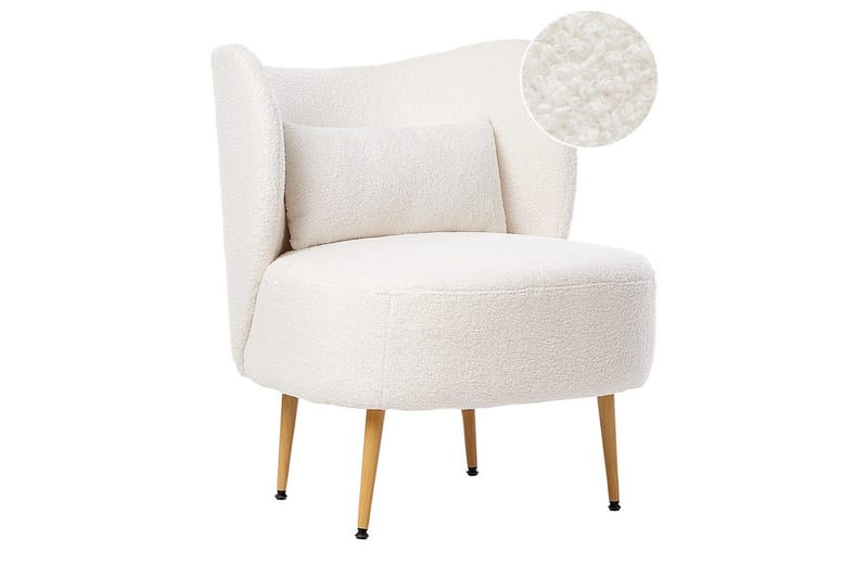 Fåtölj Otsby II Vit/ljust trä, Vit/ljust trä