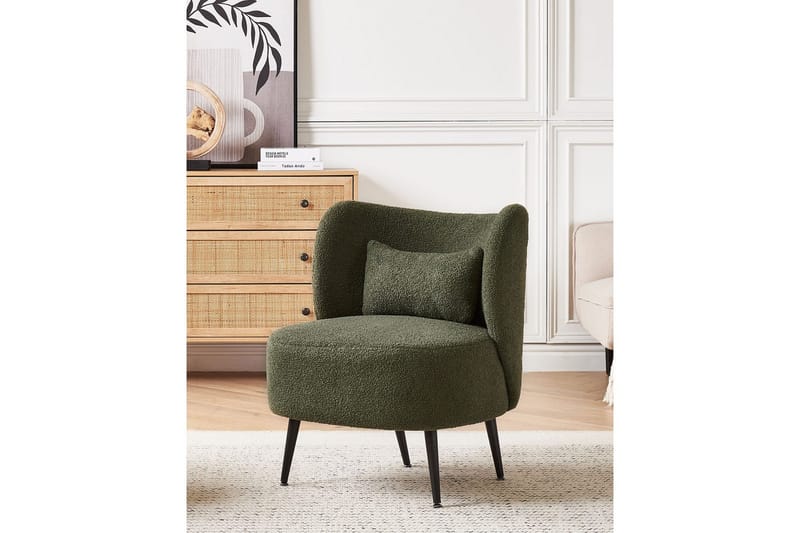 Fåtölj Otsby - Mörkgrön, Svart - Möbler - Vardagsrum - Fåtöljer - Fåtölj utan armstöd