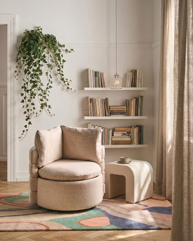 Fåtölj Randers - Beige - Möbler - Vardagsrum - Fåtöljer - Clubfåtöljer