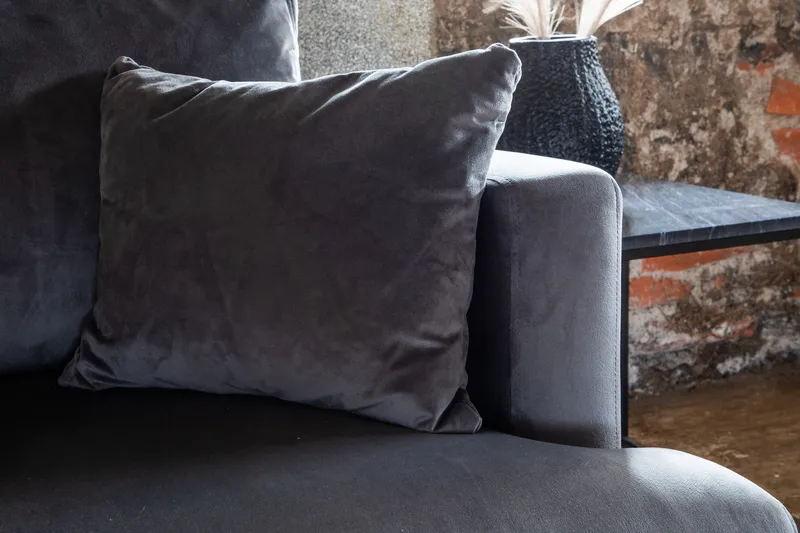 Fåtölj Sofia - Mörkgrå - Möbler - Vardagsrum - Fåtöljer - Sammetsfåtölj