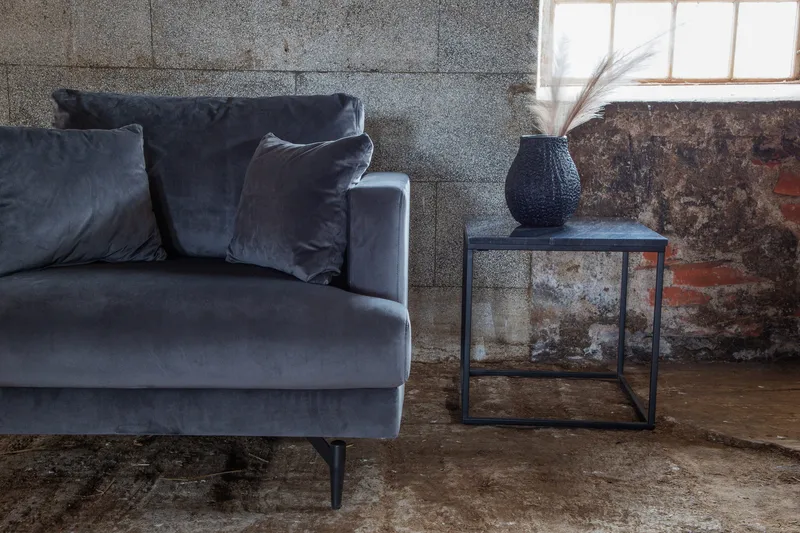 Fåtölj Sofia - Mörkgrå - Möbler - Vardagsrum - Fåtöljer - Sammetsfåtölj