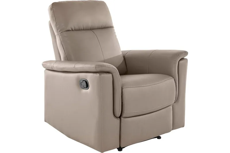 Fåtölj Southbrook Ljusgrå, PU/trä/metall, Manuell vilstol, Ljusgrå, PU/trä/metall, Manuell vilstol