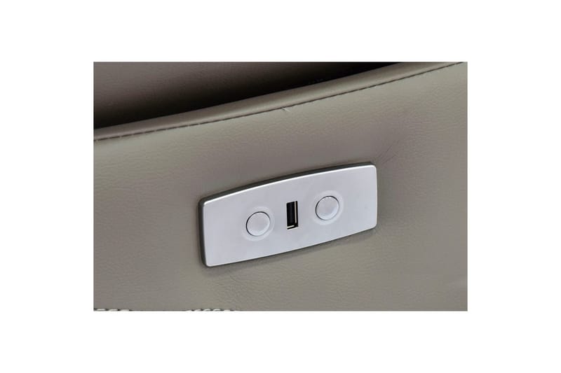 Fåtölj Southbrook Ljusgrå, PU/trä/metall, Elektrisk vilstol - Ljusgrå, PU/trä/metall, Elektrisk vilstol - Möbler - Vardagsrum - Fåtöljer - Biofåtöljer & reclinerfåtöljer