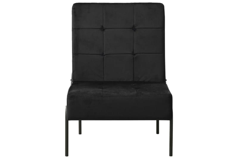 Avkopplingsstol 65x79x87 cm svart sammet - Svart - Möbler - Vardagsrum - Fåtöljer - Fåtölj utan armstöd