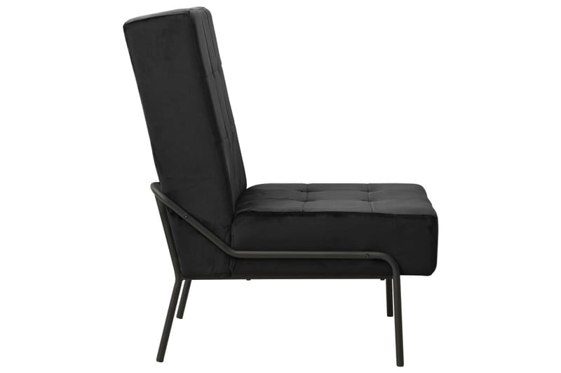 Avkopplingsstol 65x79x87 cm svart sammet - Svart - Möbler - Vardagsrum - Fåtöljer - Fåtölj utan armstöd
