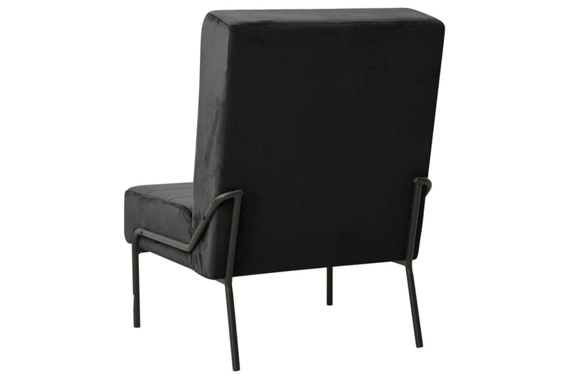 Avkopplingsstol 65x79x87 cm svart sammet - Svart - Möbler - Vardagsrum - Fåtöljer - Fåtölj utan armstöd