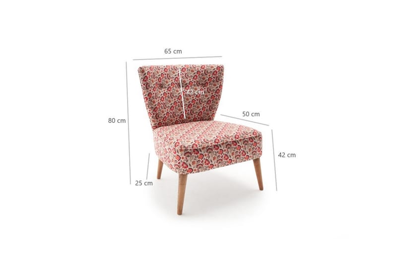 JARRY Fåtölj Rosa/Vit/Natur - Möbler - Vardagsrum - Fåtöljer - Fåtölj utan armstöd
