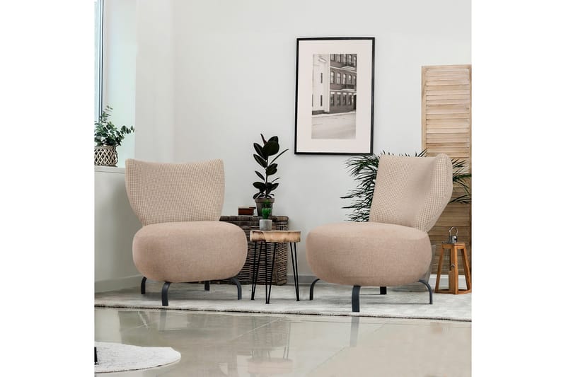 Lolya Fåtölj - Krämvit/Natur - Möbler - Vardagsrum - Fåtöljer - Fåtölj utan armstöd