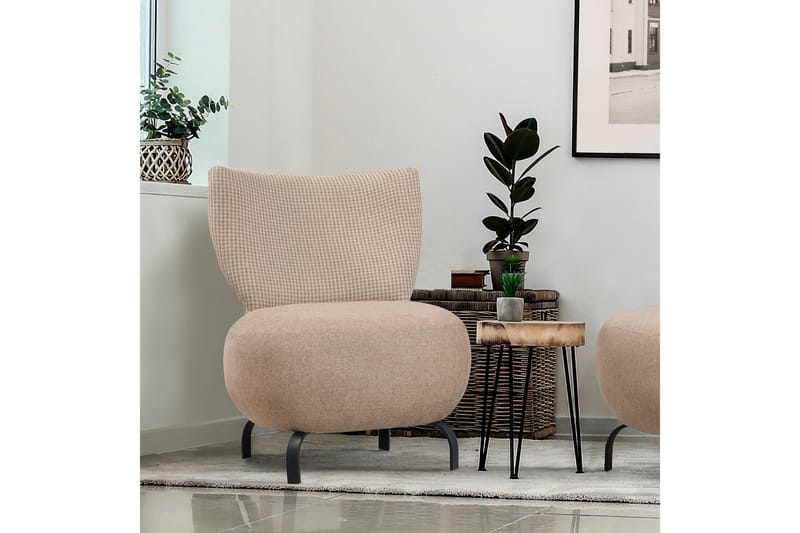 Lolya Fåtölj - Krämvit/Svart - Möbler - Vardagsrum - Fåtöljer - Fåtölj utan armstöd