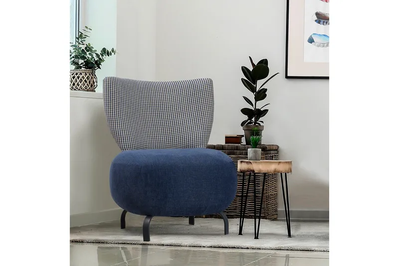 Lolya Fåtölj - Mörkblå/Svart - Möbler - Vardagsrum - Fåtöljer - Fåtölj utan armstöd